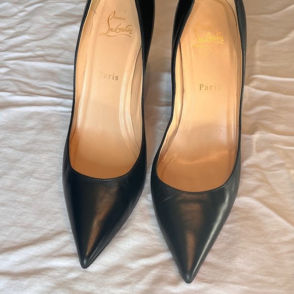 Christian Louboutin Kate Nappa Leather Red Sole High-Heel Pumps - Size EU 39.5 - Picture 3 of 8